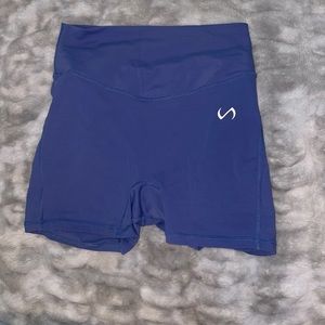 TLF slate blue spandex shorts